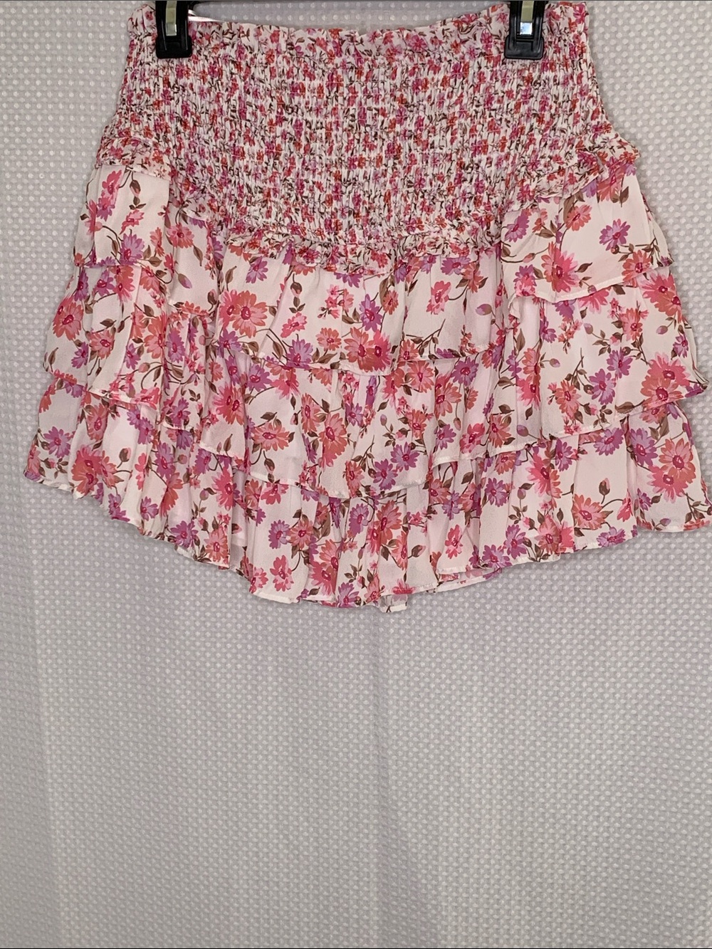 Altar'd State Pink Floral Smocked Circle Skirt - Picture 3 of 11